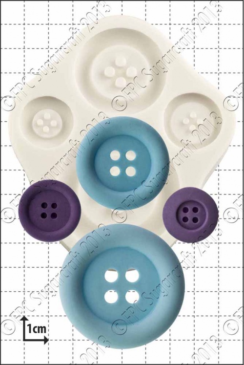 'Large Buttons' Silicone Mould